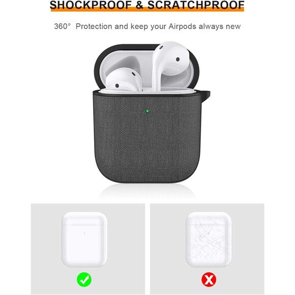 for Airpods Case Cover with Keychain, Compatible with Apple Airpod 2 & 1 Pink - Picture 9 of 11